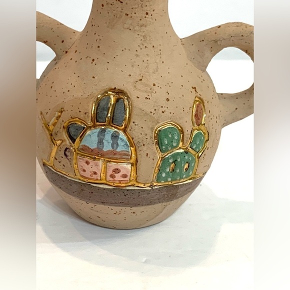 Ceramica Gardiel  Linea Gold 24K Mexico Vase Jug 4.5” - Picture 3 of 7
